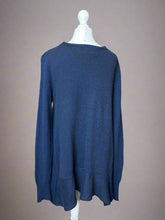 Load image into Gallery viewer, Nimpy Clothing upcycled 100% cashmere navy A line cardigan small medium