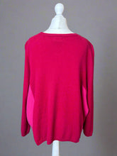 Load image into Gallery viewer, Nimpy Clothing upcycled 100% cashmere bright pink body pocket jumper small medium