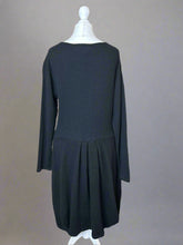Load image into Gallery viewer, Nimpy Clothing upcycled 100% cashmere black long jumper dress medium