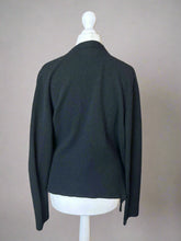 Load image into Gallery viewer, Nimpy Clothing upcycled 100% cashmere black wrap style cardigan small medium