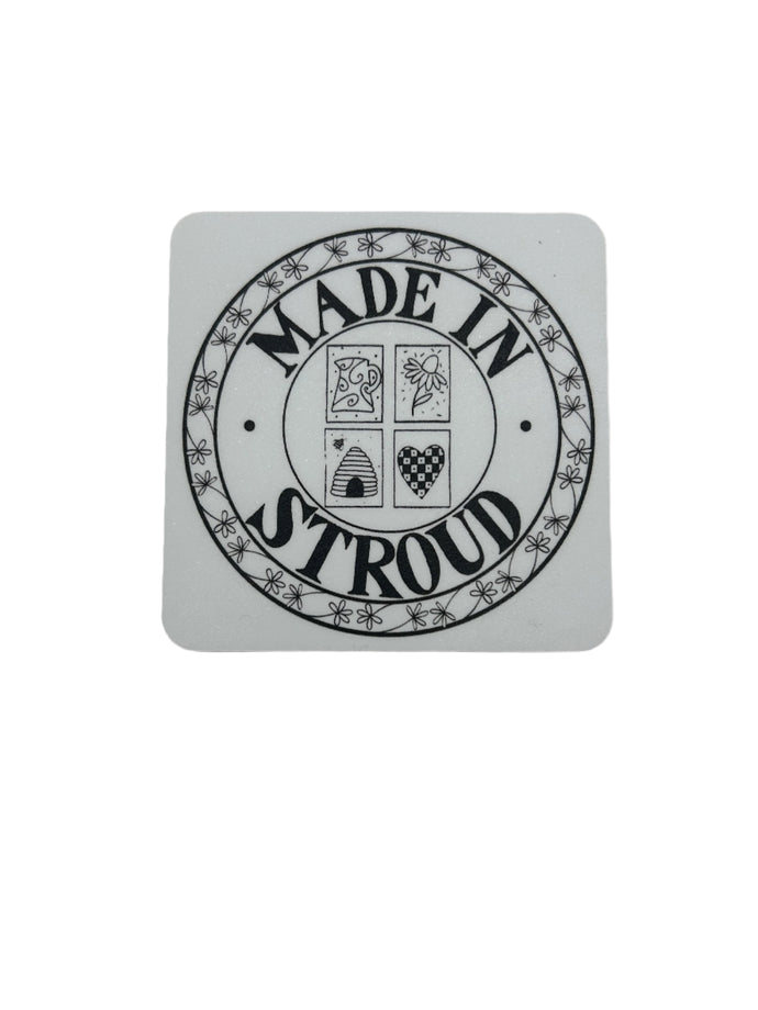 “Made in Stroud” logo coaster