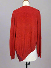 Load image into Gallery viewer, Nimpy Clothing Rust red and maroon asymmetrical jumper small medium