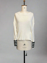 Load image into Gallery viewer, Nimpy Clothing white with striped body jumper medium large