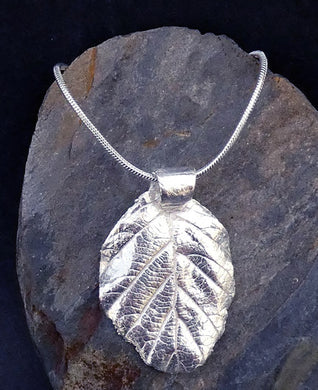 Jane Vernon Fine silver dogwood leaf with bail (JV D3)