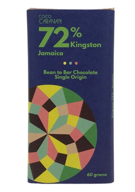 Coco Caravan 72% Kingston, Jamaica bean to bar chocolate bar 60g