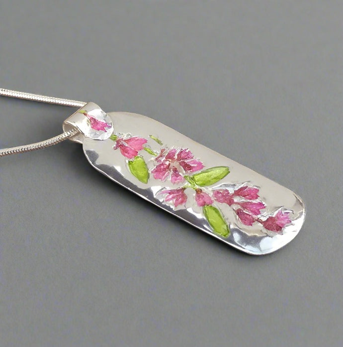 Jane Vernon Fine silver & acrylic pendant