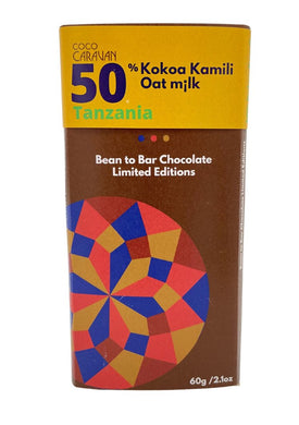 Coco Caravan Kokoa Kamili Oat Milk - Tanzania 50% chocolate bar 60g