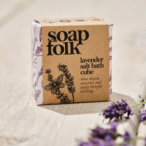 Soap Folk Lavender salt bath cube 150g