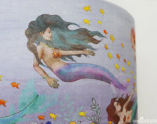Load image into Gallery viewer, Ceridwen Hazelchild Design Mermaid organic cotton lampshade