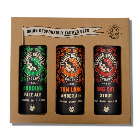 Stroud Brewery 3 can gift set Organic beer