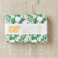 Load image into Gallery viewer, Soap Folk Apple spice organic soap 105g bar