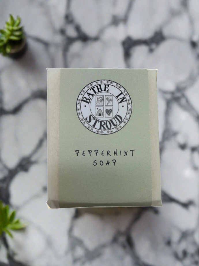 Bathe in Stroud Peppermint soap bar 70g