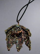 Load image into Gallery viewer, Owen Davies Cooper electroplated Sycamore leaf pendant 