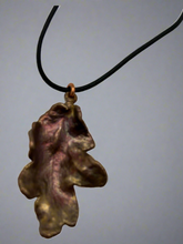 Load image into Gallery viewer, Owen Davies Cooper electroplated oak leaf pendant (Owen13)