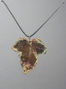 Owen Davies Cooper electroplated Ivy leaf pendant (Owen16)