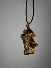 Load image into Gallery viewer, Owen Davies Cooper electroplated oak leaf pendant 