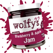 Load image into Gallery viewer, Wolfys Blackberry &amp; Apple Jam 227g