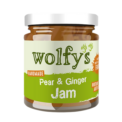 Wolfys Pear & Ginger Jam 227g 