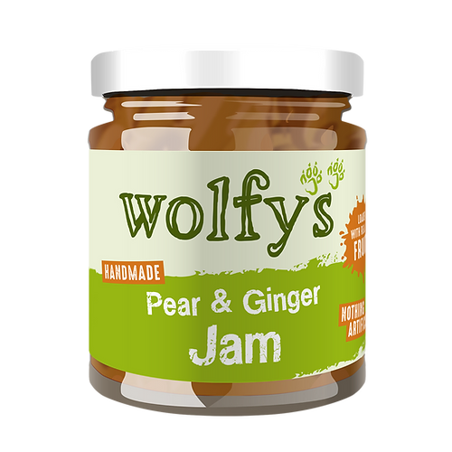 Wolfys Pear & Ginger Jam 227g 