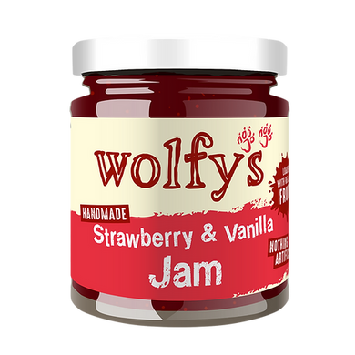 Wolfys Strawberry & Vanilla jam 227g
