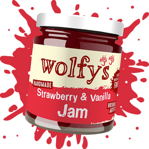 Wolfys Strawberry & Vanilla jam 227g