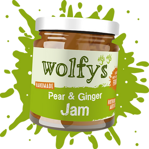 Wolfys Pear & Ginger Jam 227g