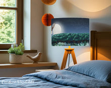 Load image into Gallery viewer, Ceridwen Hazelchild Design Barn owl organic cotton lampshade 30cm