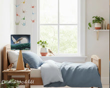 Load image into Gallery viewer, Ceridwen Hazelchild Design Barn owl organic cotton lampshade 30cm