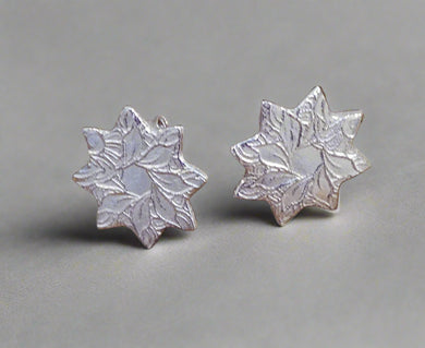 Jane Vernon Fine silver tiny heart-shaped earrings