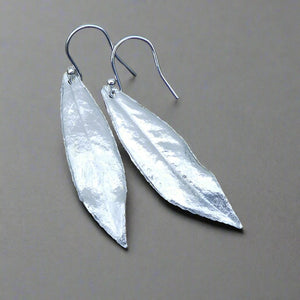 Jane Vernon Fine Silver Pieris leaf earings