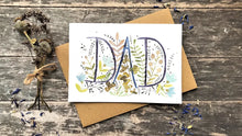 Load image into Gallery viewer, Erika&#39;s Whimsical Art &quot;Dad&quot; Plantable seed greetings card