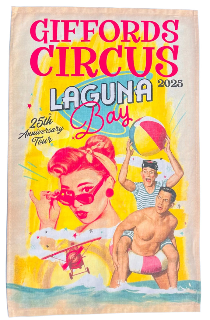 Giffords Circus Laguna Bay cotton tea towel
