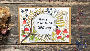 Erika's Whimsical Art "Have a Magical Birthday" plantable seed greetings card