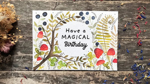 Erika's Whimsical Art "Have a Magical Birthday" plantable seed greetings card