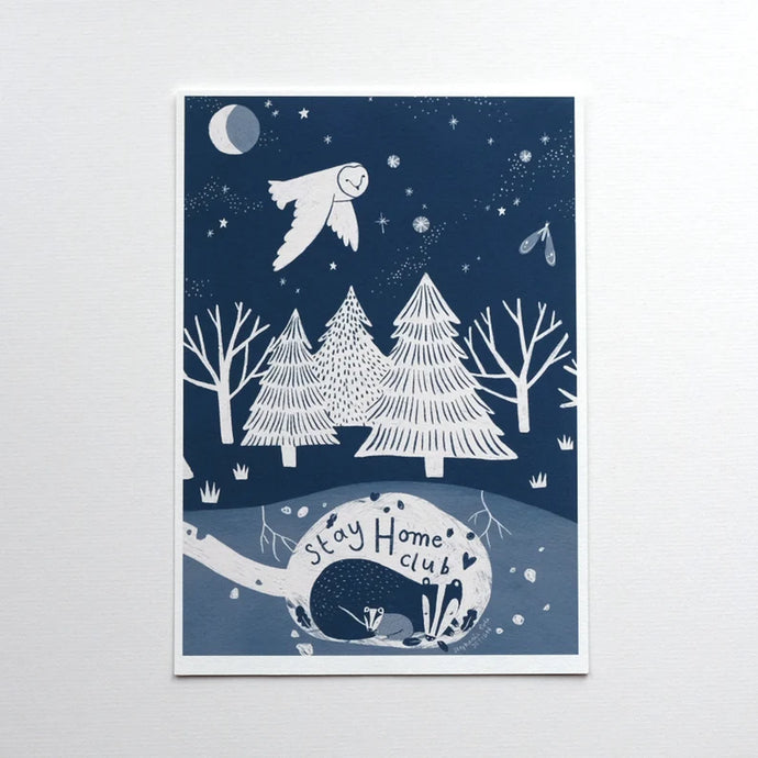 Stephanie Cole Design Stay at home club A5 print