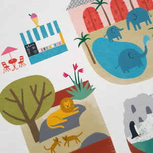 Stephanie Cole Design Zoo A3 print