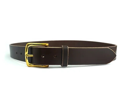 Neil Griffin Leather brass buckle belt 1.5