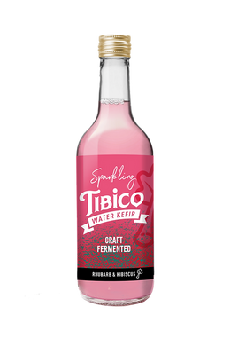 Tibico Fermentary Rhubarb & Hibiscus Water Kefir 330ml