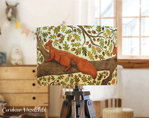 Ceridwen Hazelchild Design Red Squirrel  lampshade