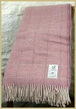 Cotswold Woolen Weavers Lambswool Pastel Windowpane Throw Blossom 