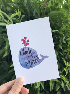 Lemon Street Cards "Whale you be mine?" greeting card 