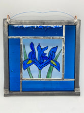 Load image into Gallery viewer, Liz Dart Stained Glass iris panel Stroud