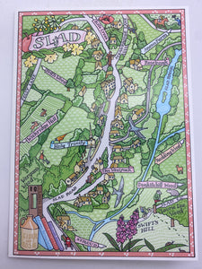 Katie B Morgan “Map of Slad” greetings card (Morgan)