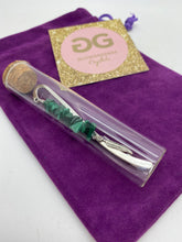 Load image into Gallery viewer, Malachite Tibetan silver bookmark by JENNY 07