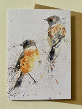 Load image into Gallery viewer, Amy Primarolo Art “Stonechats” greetings card (Amy)