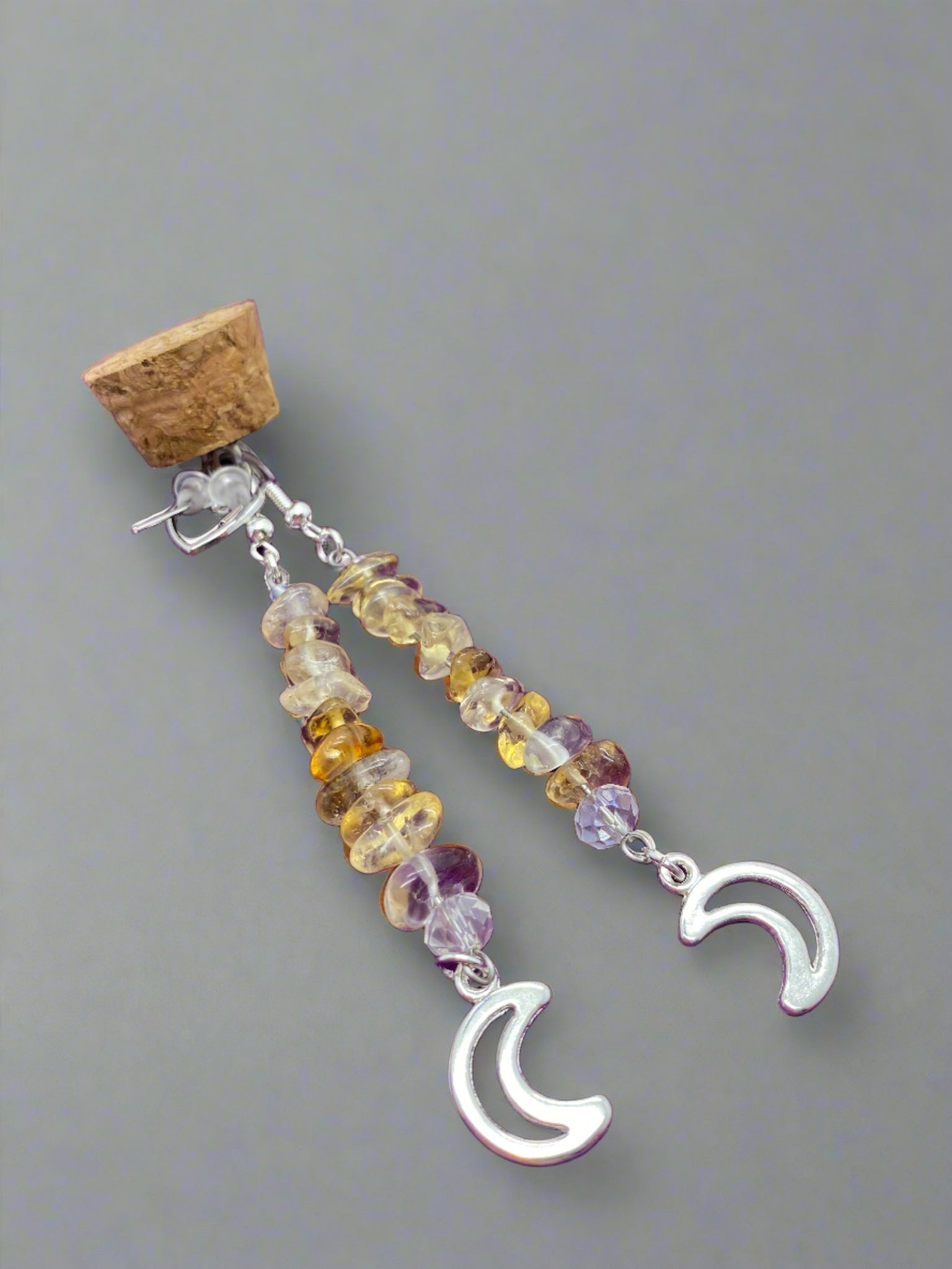 Citrine crystal earrings on sale