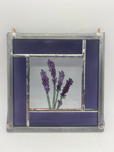 Liz Dart Stained Glass lavender panel (LD)