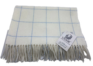 Cotswold woollen weavers softest lambswool baby blanket blue 