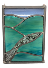 Load image into Gallery viewer, Liz Dart Stained Glass fish panel 