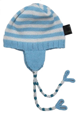 Amanda Hawkins Knitwear Hand knitted new born baby cotton hat